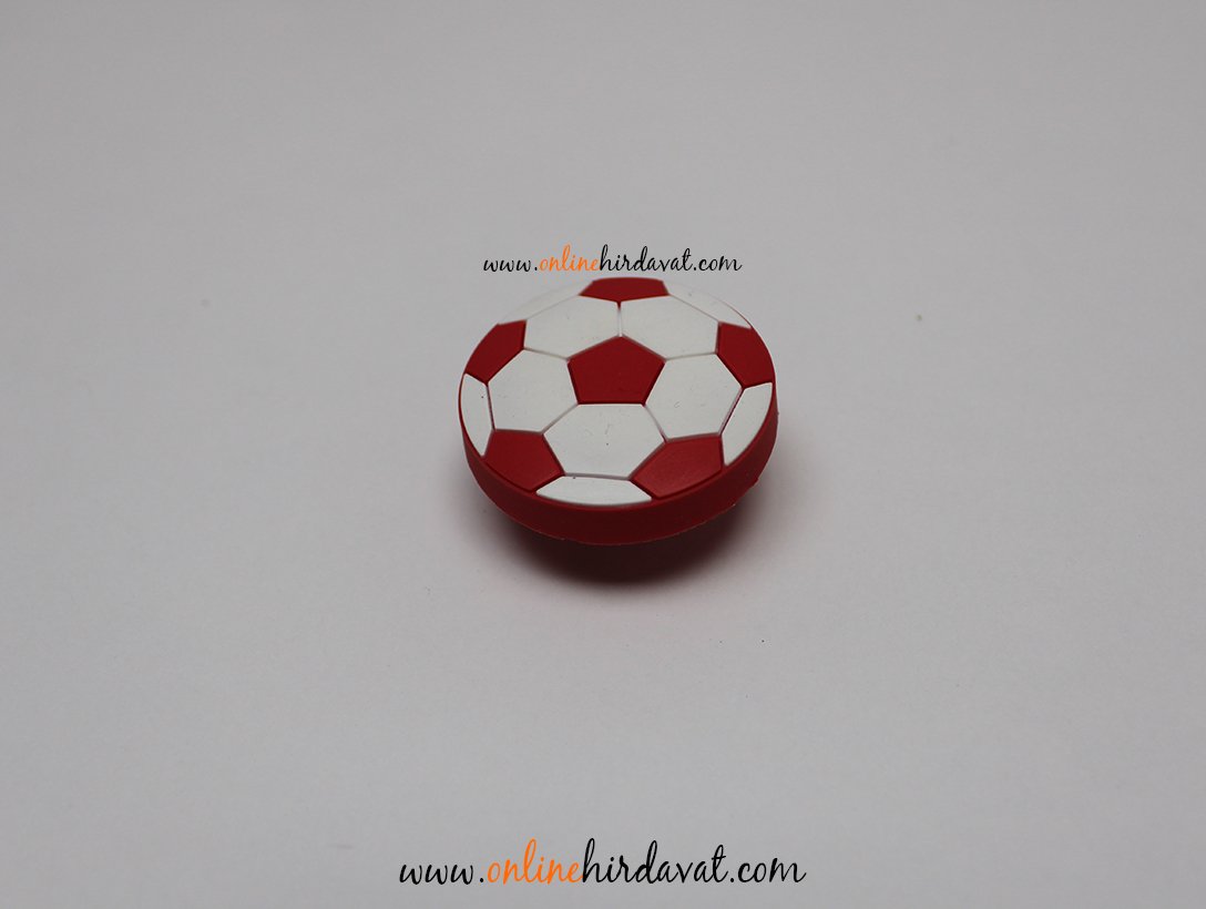 Kırmızı Beyaz Futbol Topu Çocuk Odası Mobilya Kulp