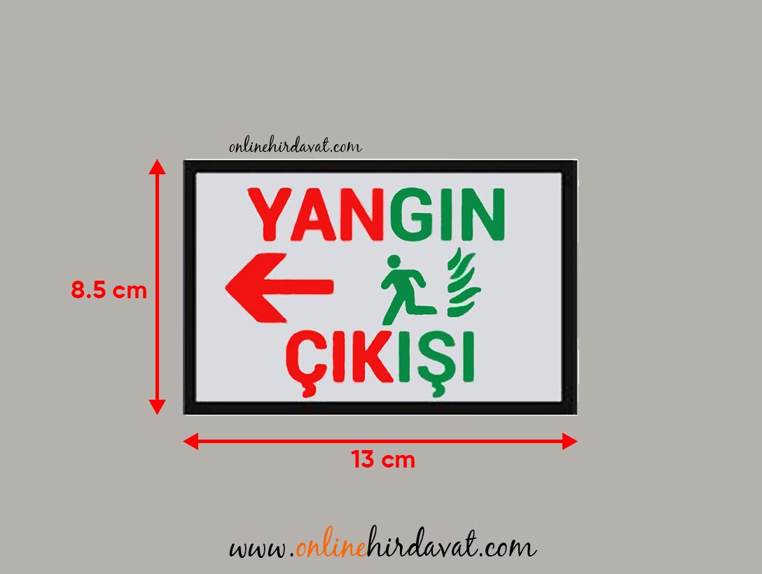Cemax Yönlendirme İşaretleri Büyük Yangın Çıkışı Soldan Online Hırdavat