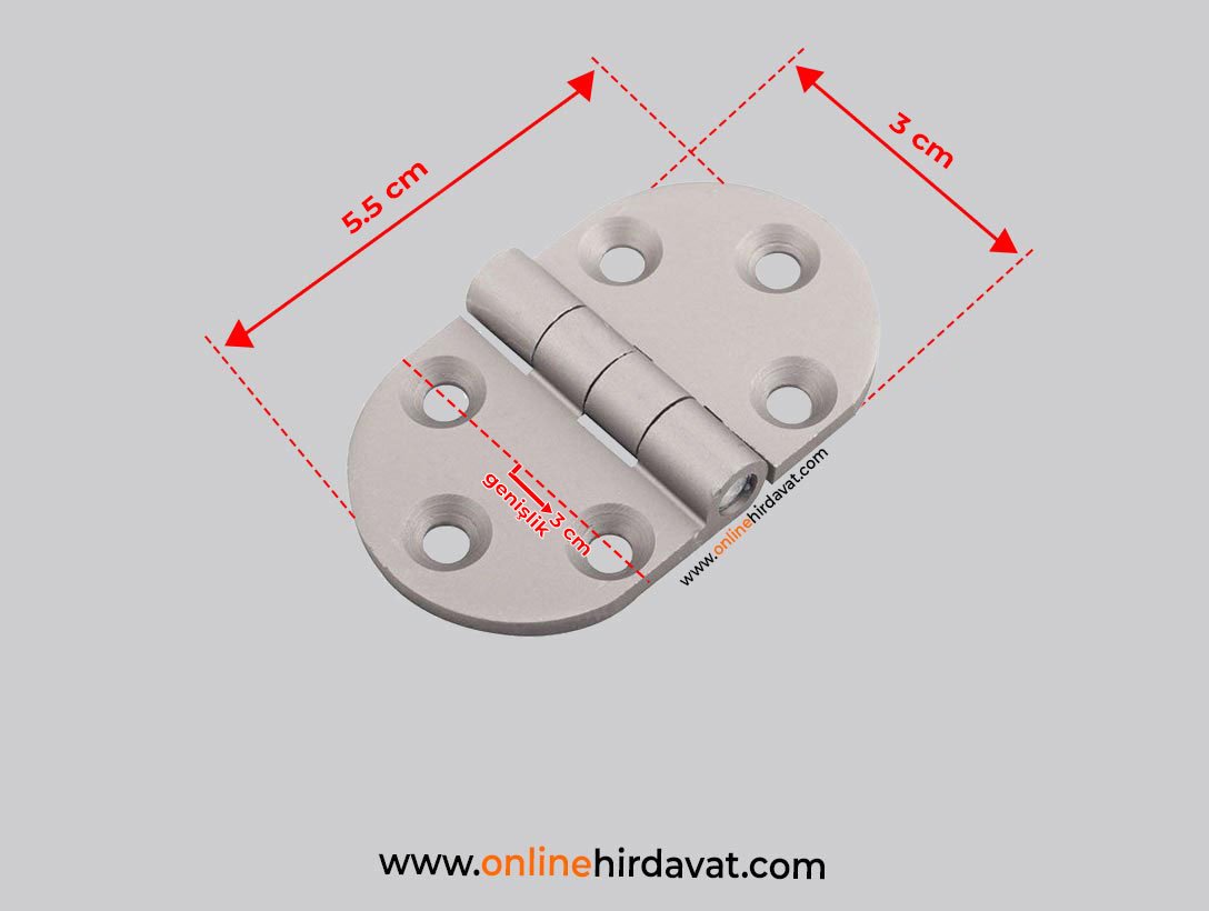 Alüminyum Saten Oval Masa Menteşe 3 cm