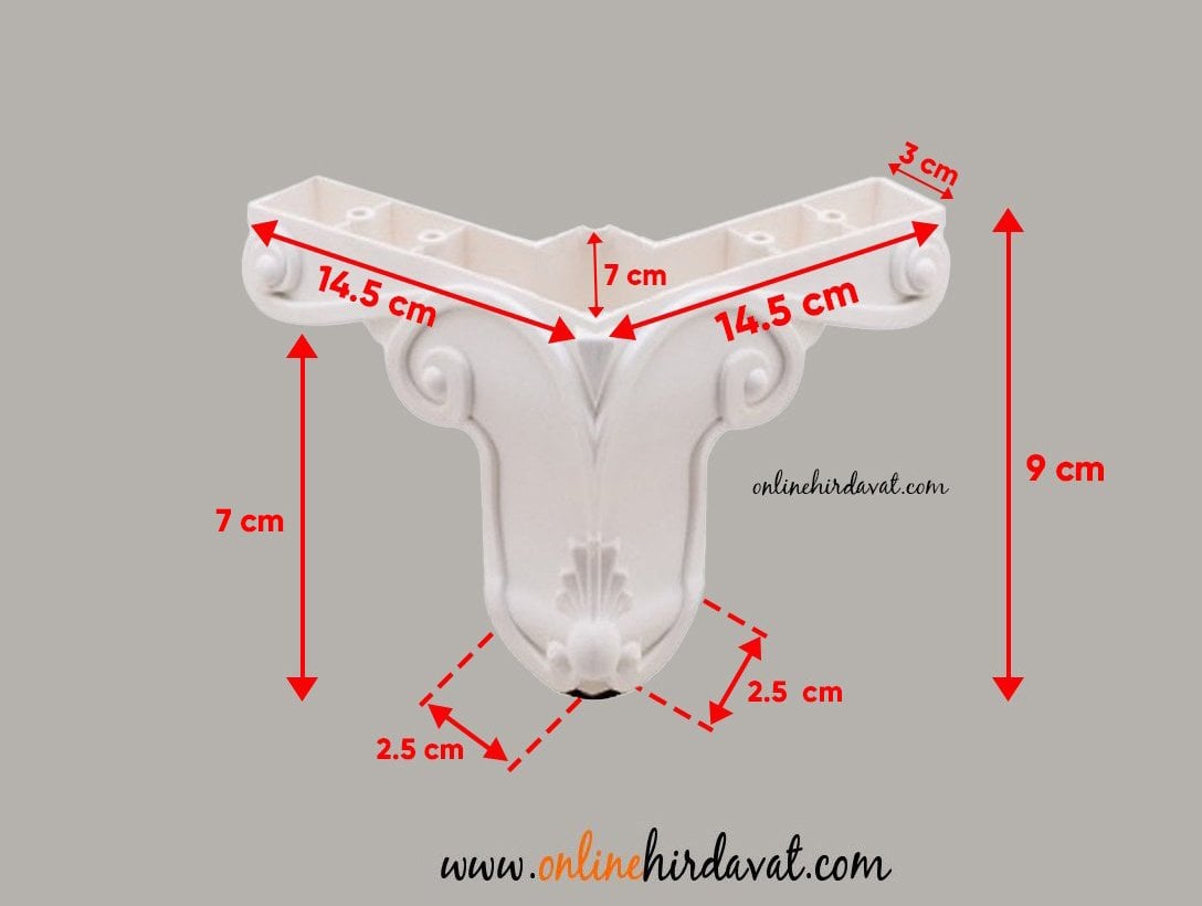 Mc Aslan Mobilya Ayak Beyaz - 9 cm Online Hırdavat