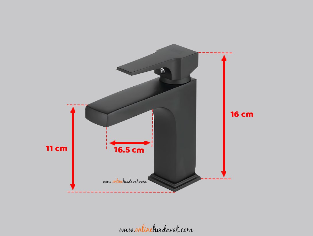 Newarc Aqua Lavabo Bataryası Black