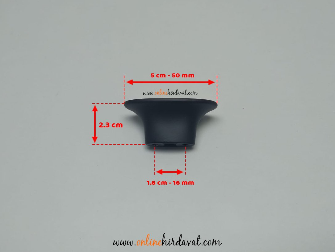 Metax Safran Mobilya Düğme Kulp Siyah Rose