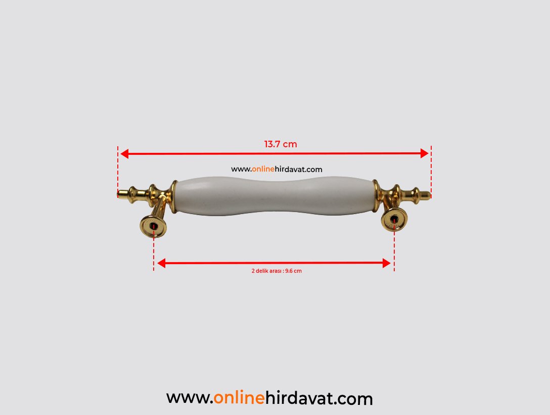 Eymen Polimer Kahve Çekirdeği Mobilya Kulp Altın 96 mm