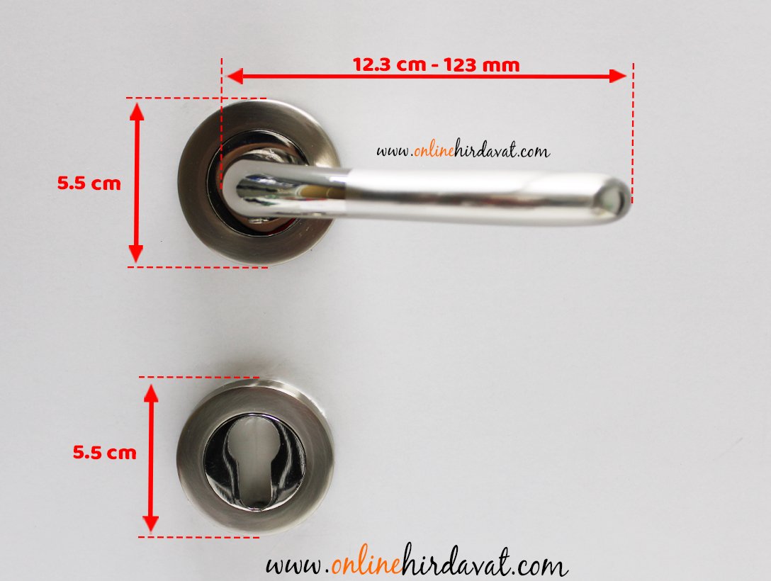 Dooraks Mercan Nikel Saten Rozetli Kapı Kolu