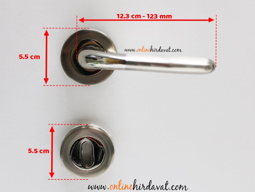 Dooraks Mercan Nikel Saten Rozetli Kapı Kolu