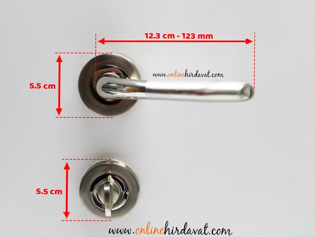 Dooraks Mercan Nikel Saten Rozetli Kapı Kolu