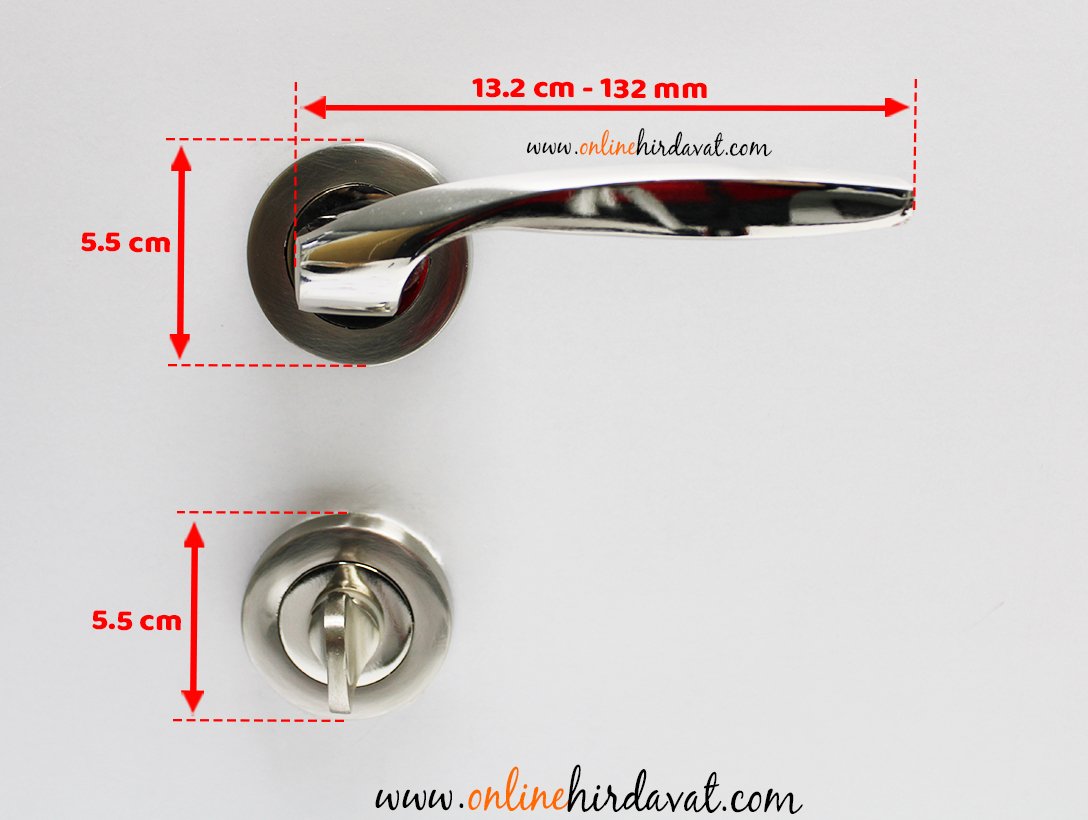 Dooraks Zümrüt Nikel Saten Rozetli Kapı Kolu