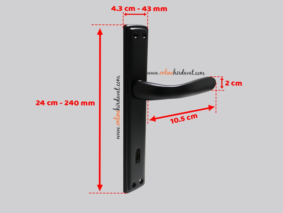 Doğanlar Alüminyum Bora Mat Siyah Aynalı Kapı Kolu