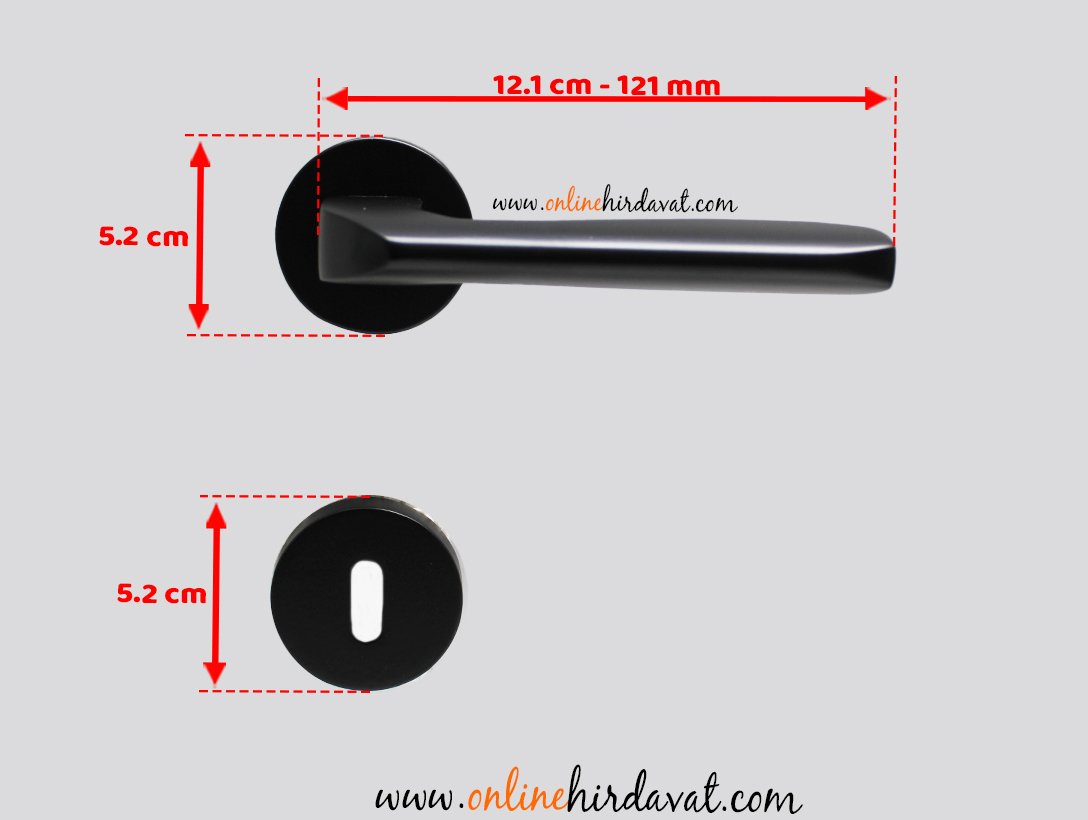 Doğanlar Falcon Siyah Rozetli Kapı Kolu