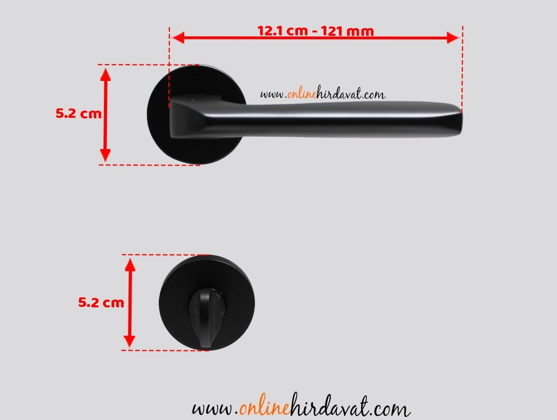 Doğanlar Falcon Siyah Rozetli Kapı Kolu