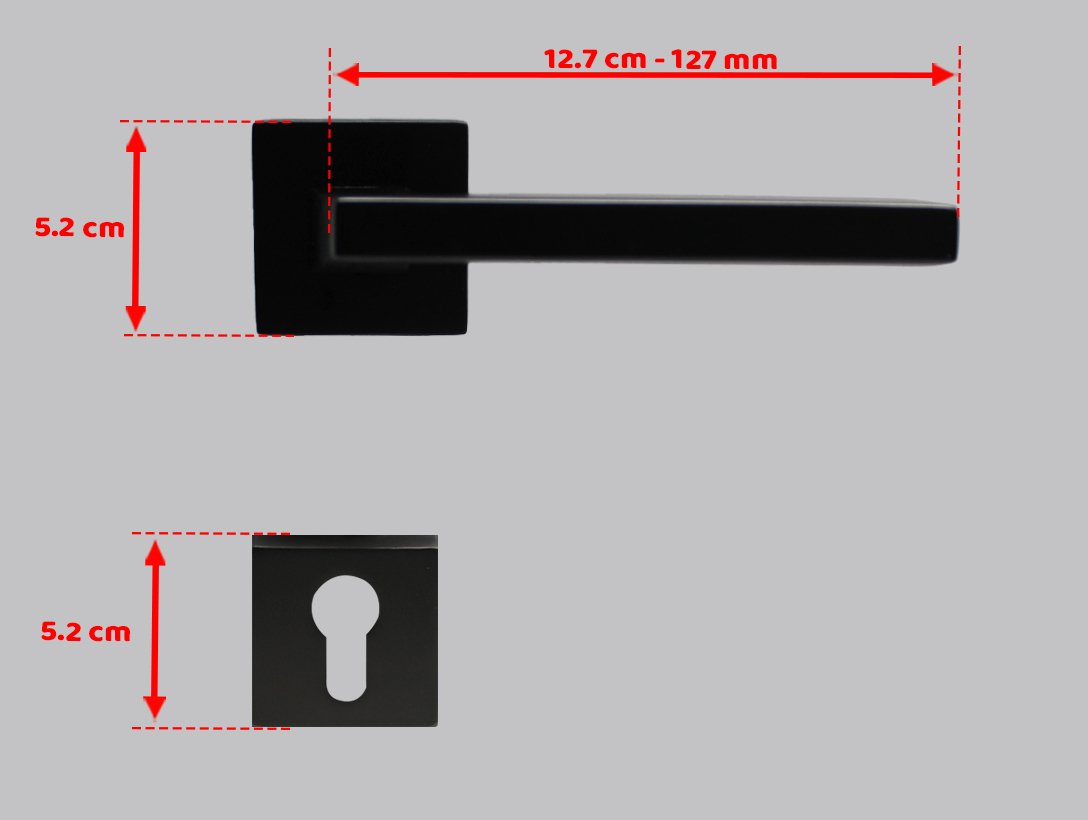 Doğanlar Hera Antrasit Rozetli Kapı Kolu
