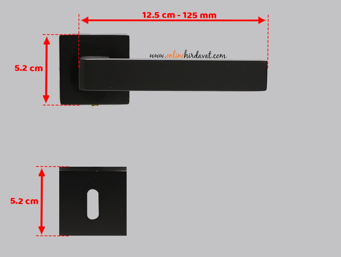 Doğanlar Karma Antrasit Rozetli Kapı Kolu