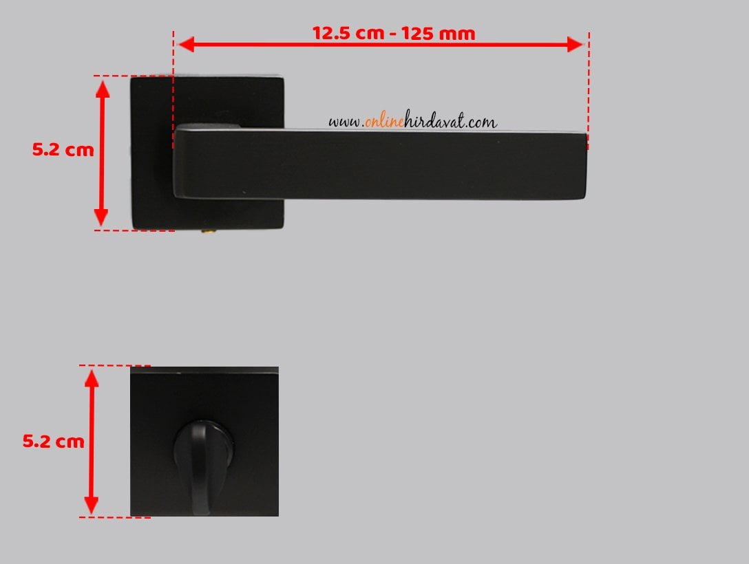 Doğanlar Karma Antrasit Rozetli Kapı Kolu