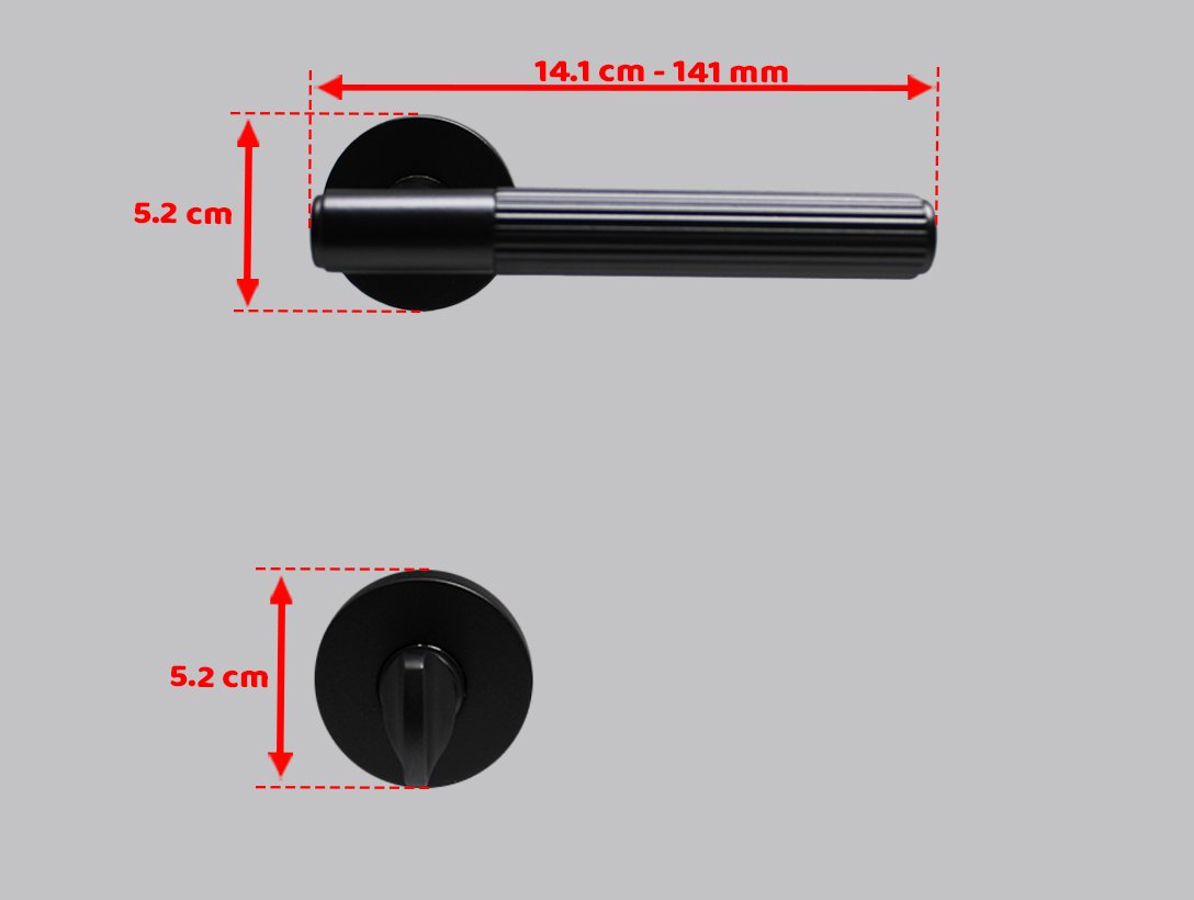 Doğanlar Lore Siyah Rozetli Kapı Kolu