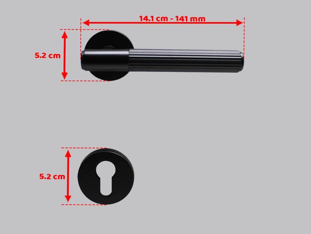 Doğanlar Lore Siyah Rozetli Kapı Kolu
