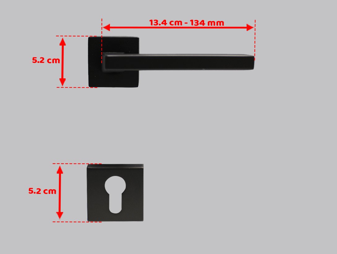 Doğanlar Parma Antrasit Rozetli Kapı Kolu