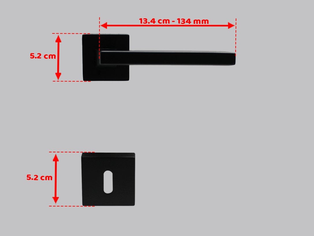 Doğanlar Parma Mat Siyah Rozetli Kapı Kolu