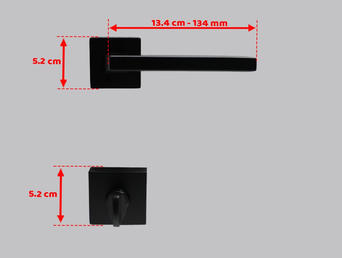 Doğanlar Parma Mat Siyah Rozetli Kapı Kolu