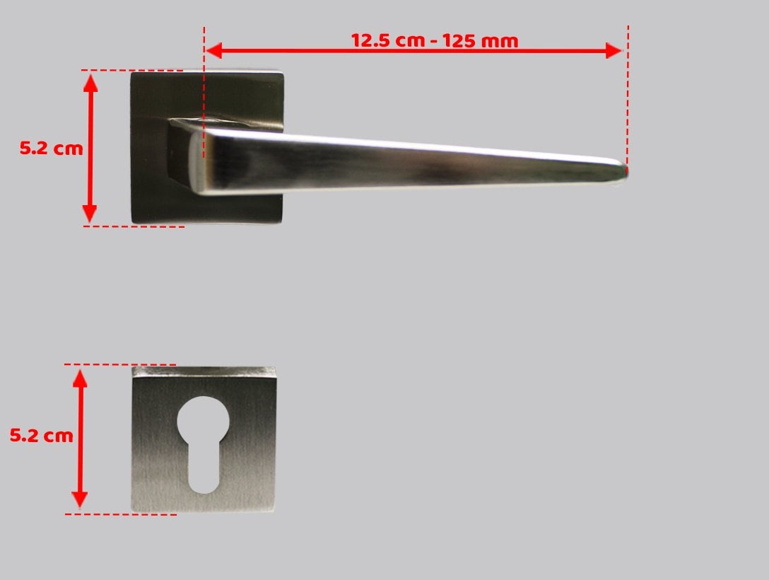 Doğanlar Penta Saten Rozetli Kapı  Kolu