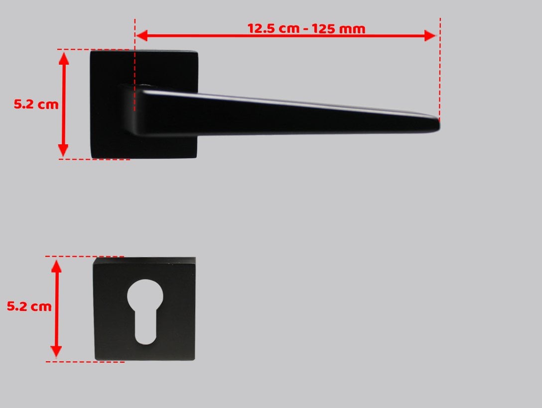 Doğanlar Penta Antrasit Rozetli Kapı Kolu