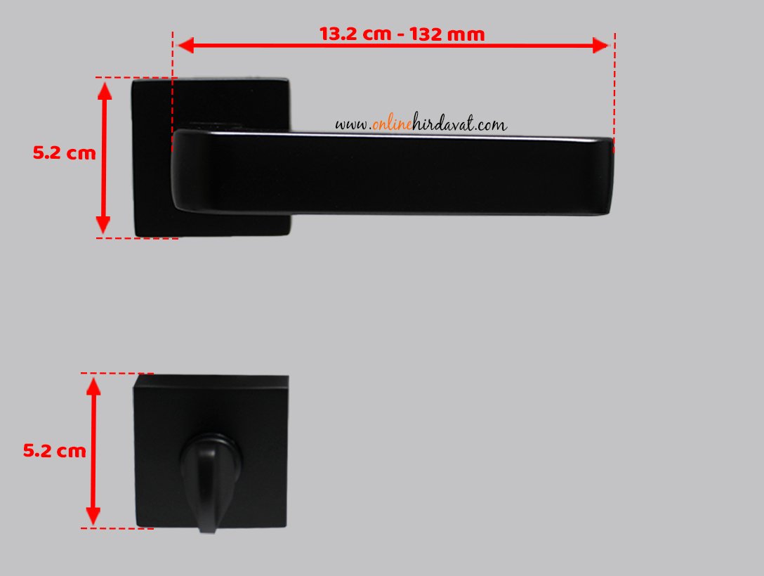 Doğanlar Prestij Mat Siyah Rozetli Kapı Kolu