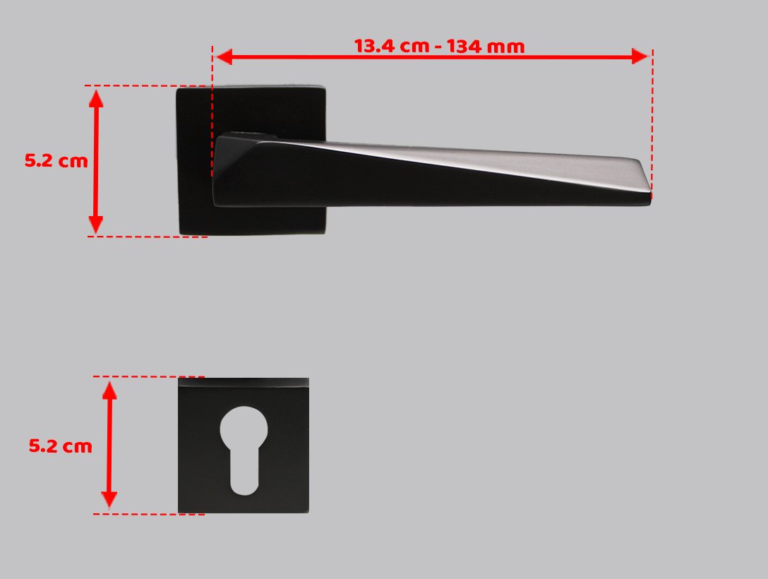 Doğanlar Prizma Antrasit Rozetli Kapı Kolu