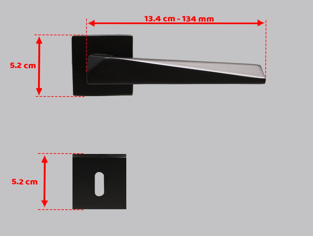 Doğanlar Prizma Antrasit Rozetli Kapı Kolu