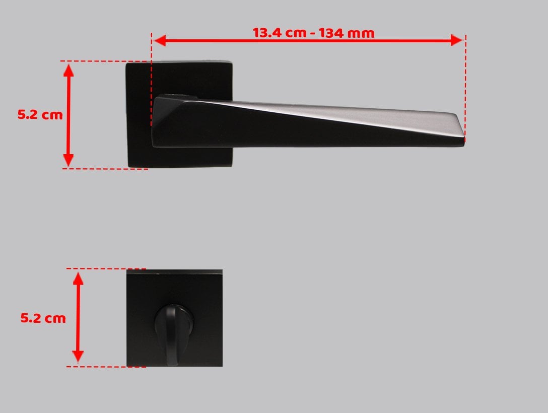 Doğanlar Prizma Antrasit Rozetli Kapı Kolu