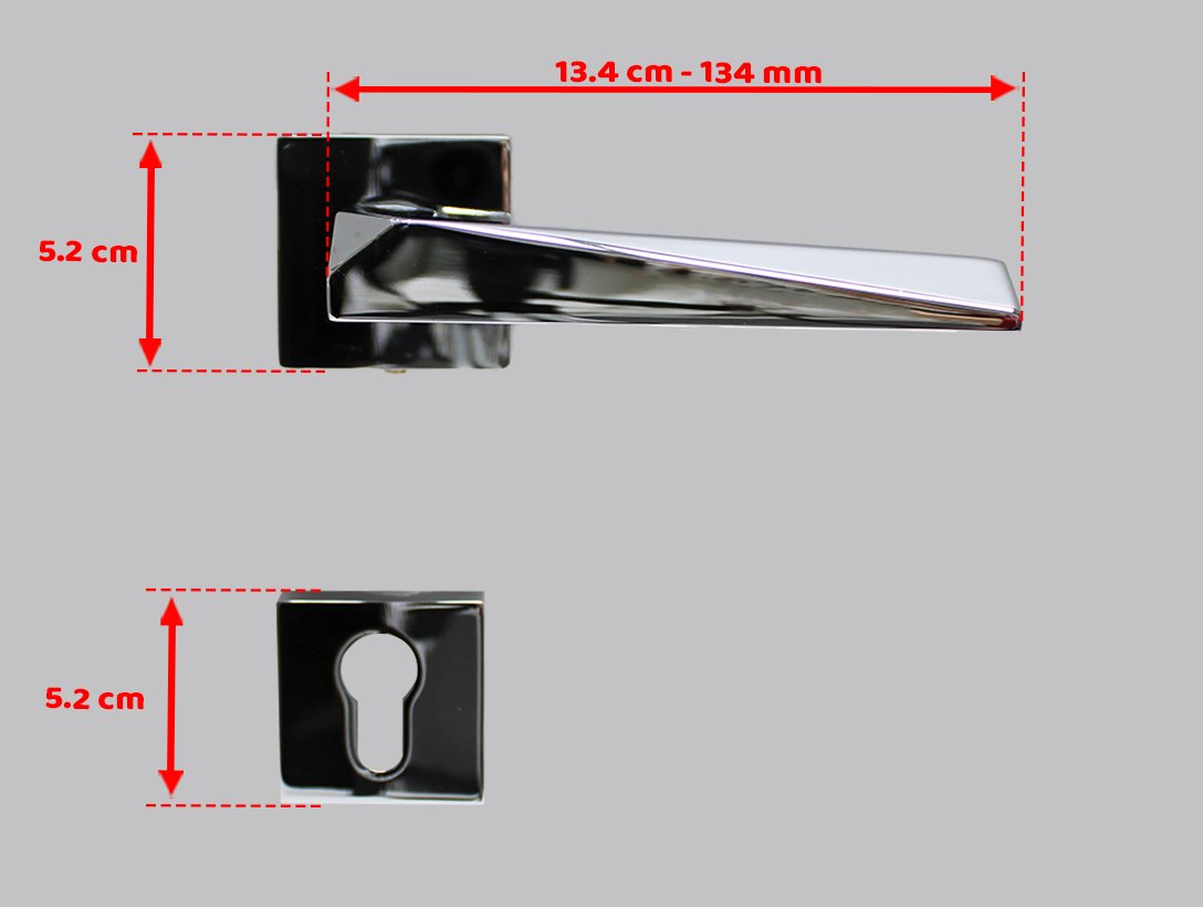 Doğanlar Prizma Krom Rozetli Kapı Kolu