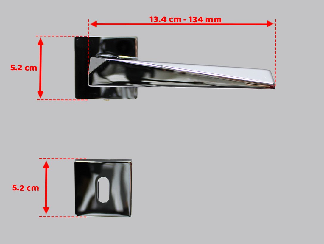 Doğanlar Prizma Krom Rozetli Kapı Kolu