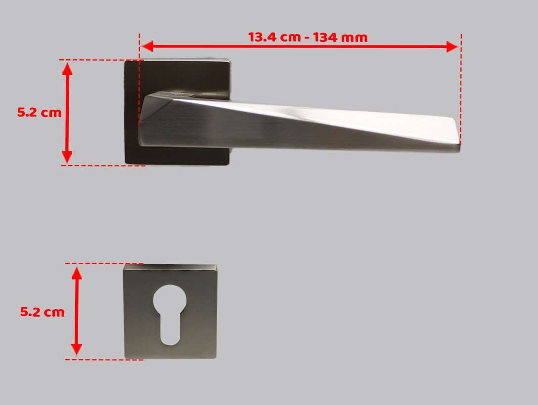 Doğanlar Prizma Saten Rozetli Kapı Kolu