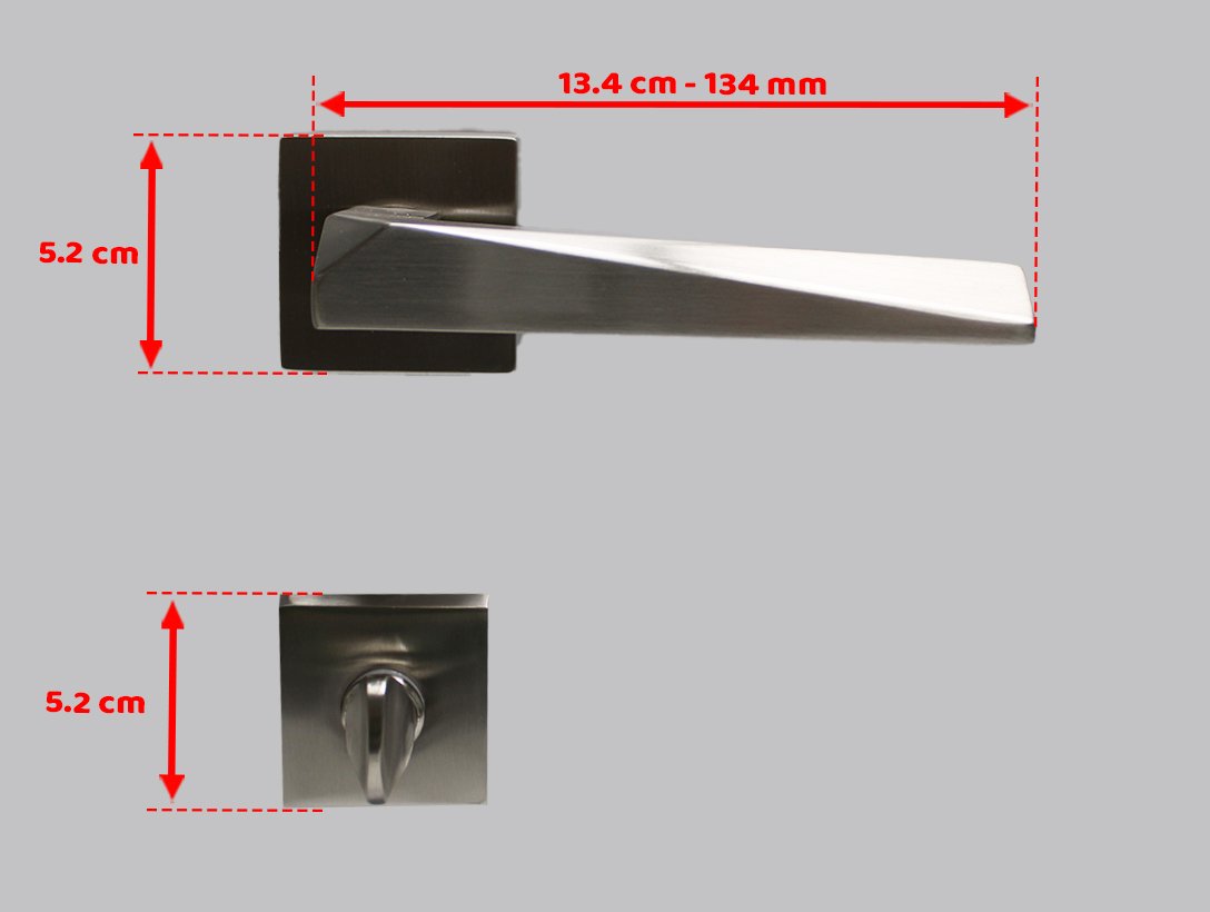 Doğanlar Prizma Saten Rozetli Kapı Kolu