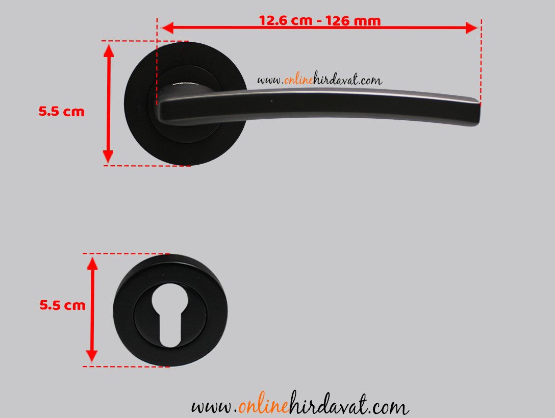 Doğanlar Rodos Mat Siyah Rozetli Kapı Kolu