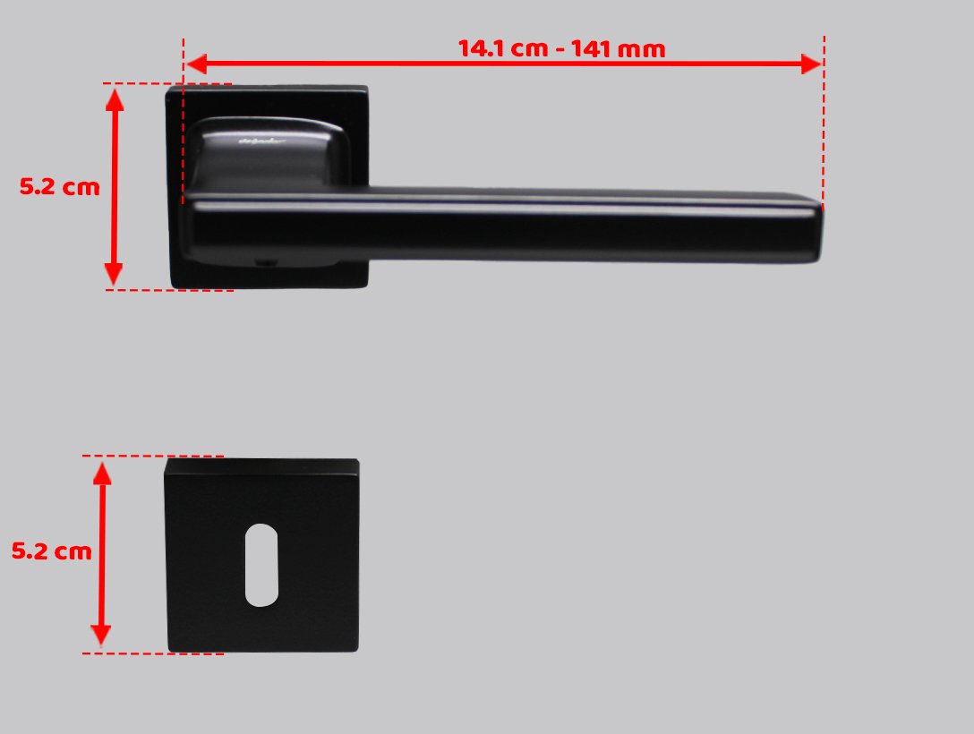 Doğanlar Techno Antrasit Rozetli Kapı Kolu
