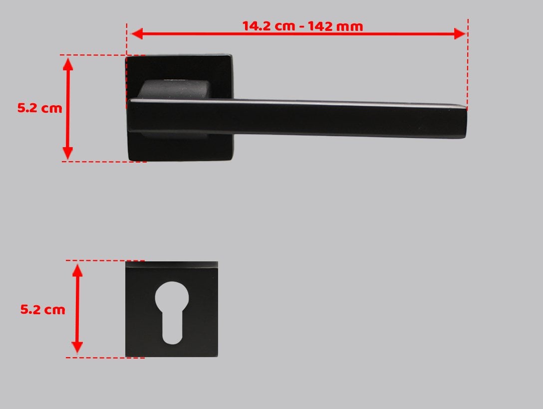Doğanlar Turkuaz Antrasit Rozetli Kapı Kolu