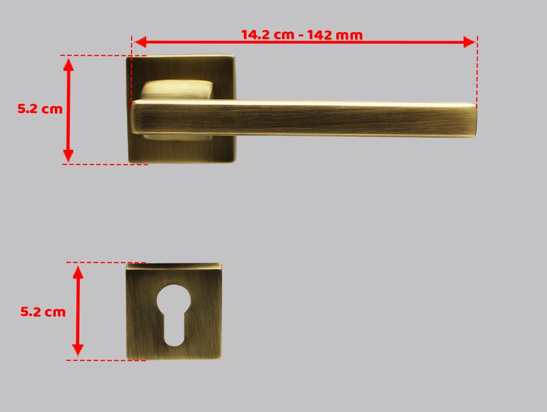 Doğanlar Turkuaz Olifka Rozetli Kapı Kolu