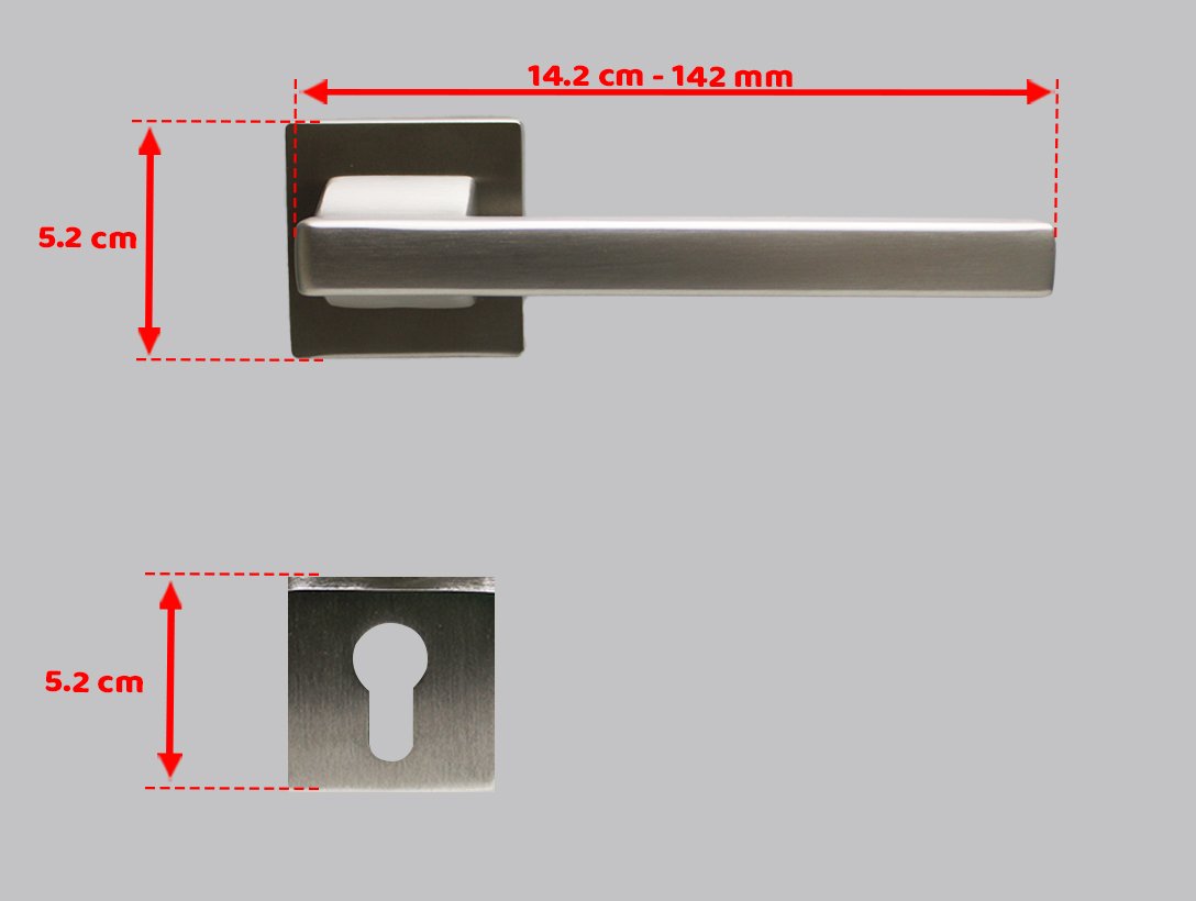 Doğanlar Turkuaz Süper Saten Rozetli Kapı Kolu
