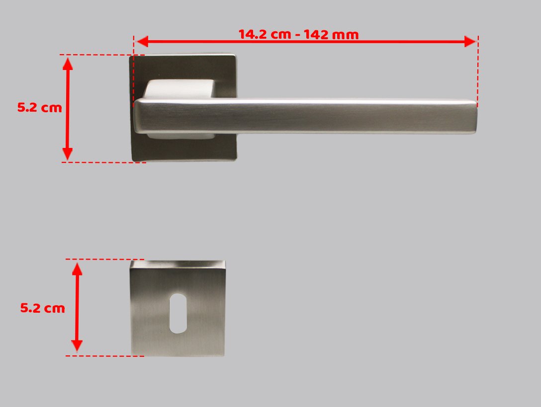 Doğanlar Turkuaz Süper Saten Rozetli Kapı Kolu