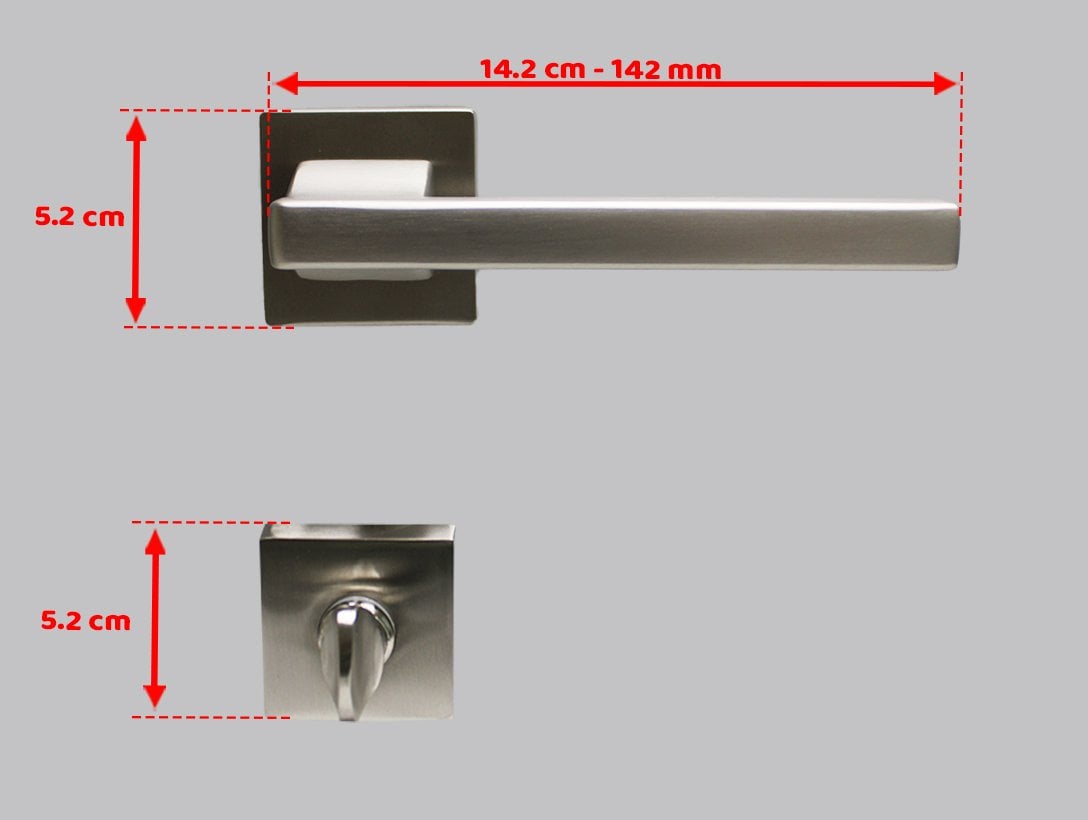 Doğanlar Turkuaz Süper Saten Rozetli Kapı Kolu