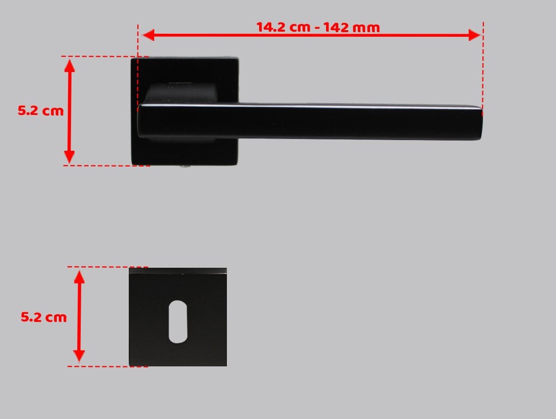 Doğanlar Turkuaz Mat Siyah Rozetli Kapı Kolu