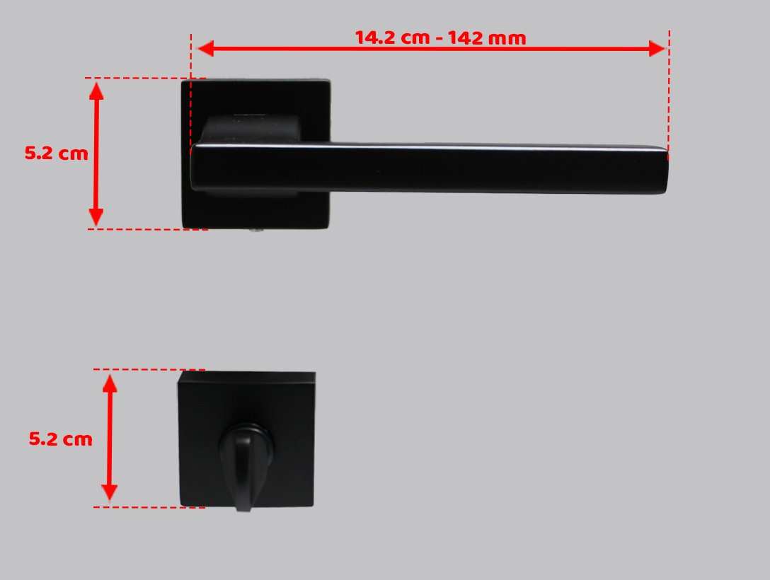 Doğanlar Turkuaz Mat Siyah Rozetli Kapı Kolu