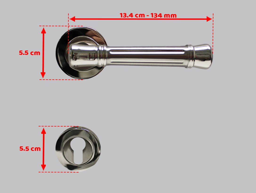 Doğanlar Venedik Nikel Saten Rozetli Kapı Kolu