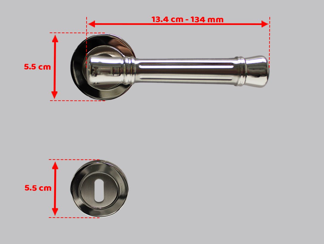 Doğanlar Venedik Nikel Saten Rozetli Kapı Kolu