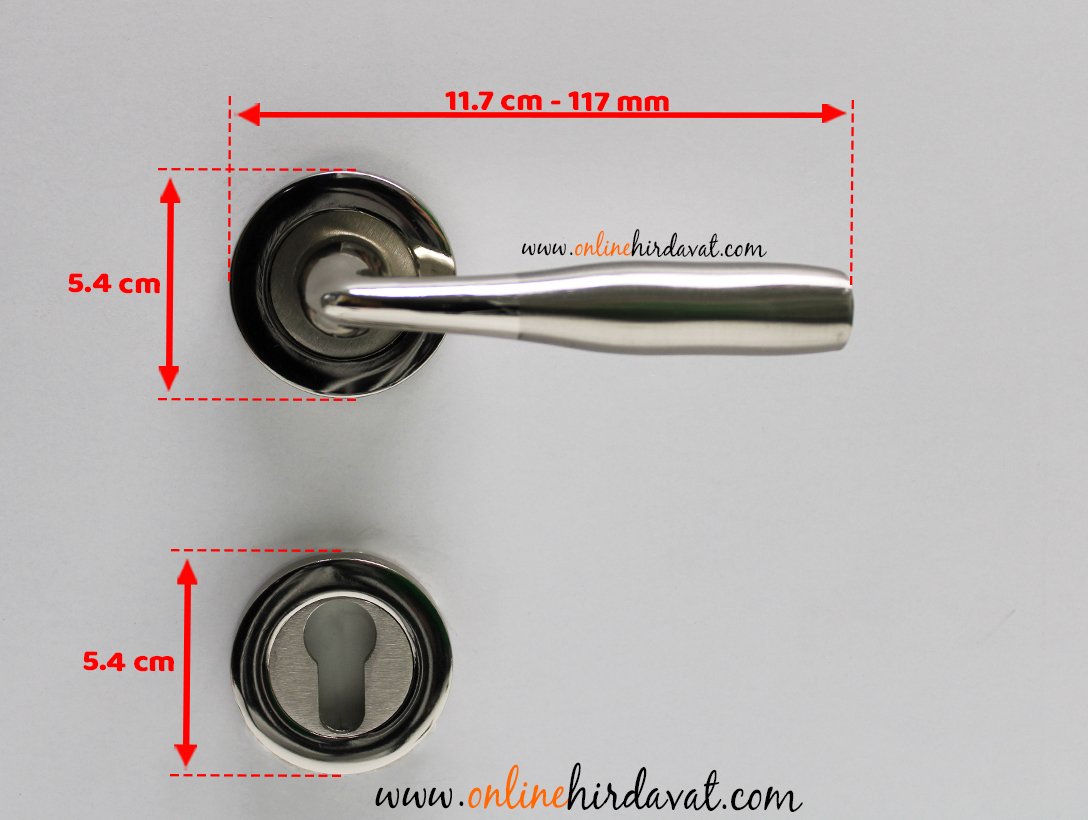 Hira Akasya Nikel Saten Rozetli Kapı Kolu