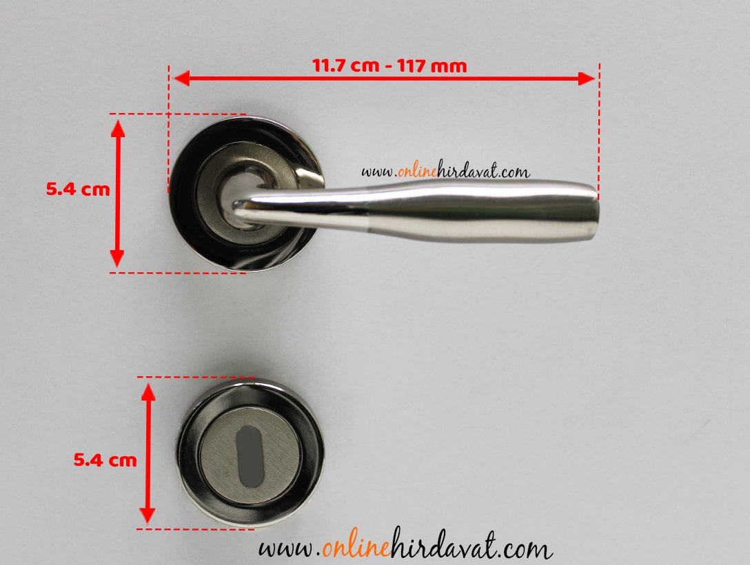 Hira Akasya Nikel Saten Rozetli Kapı Kolu