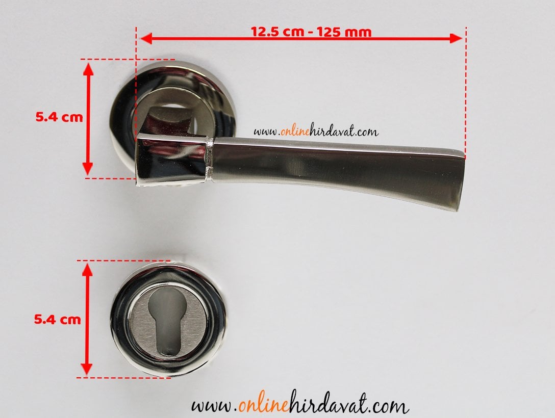 Hira Babil Nikel Saten Rozetli Kapı Kolu