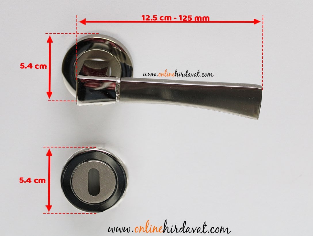 Hira Babil Nikel Saten Rozetli Kapı Kolu