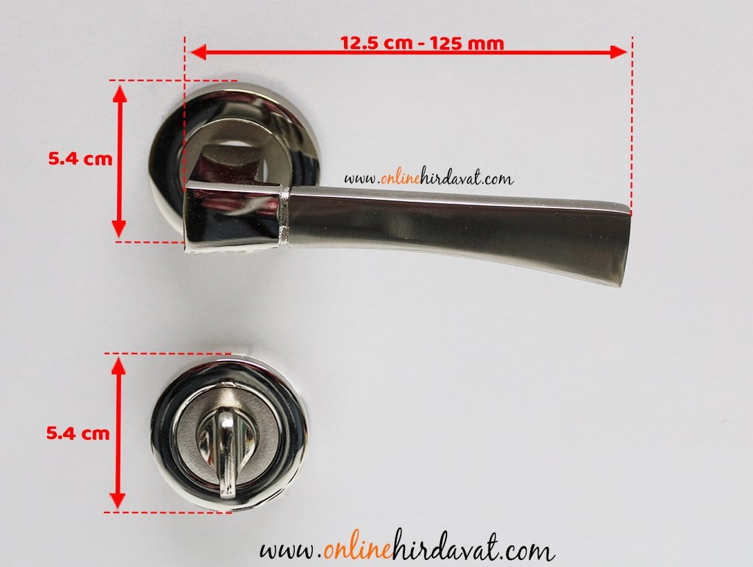 Hira Babil Nikel Saten Rozetli Kapı Kolu