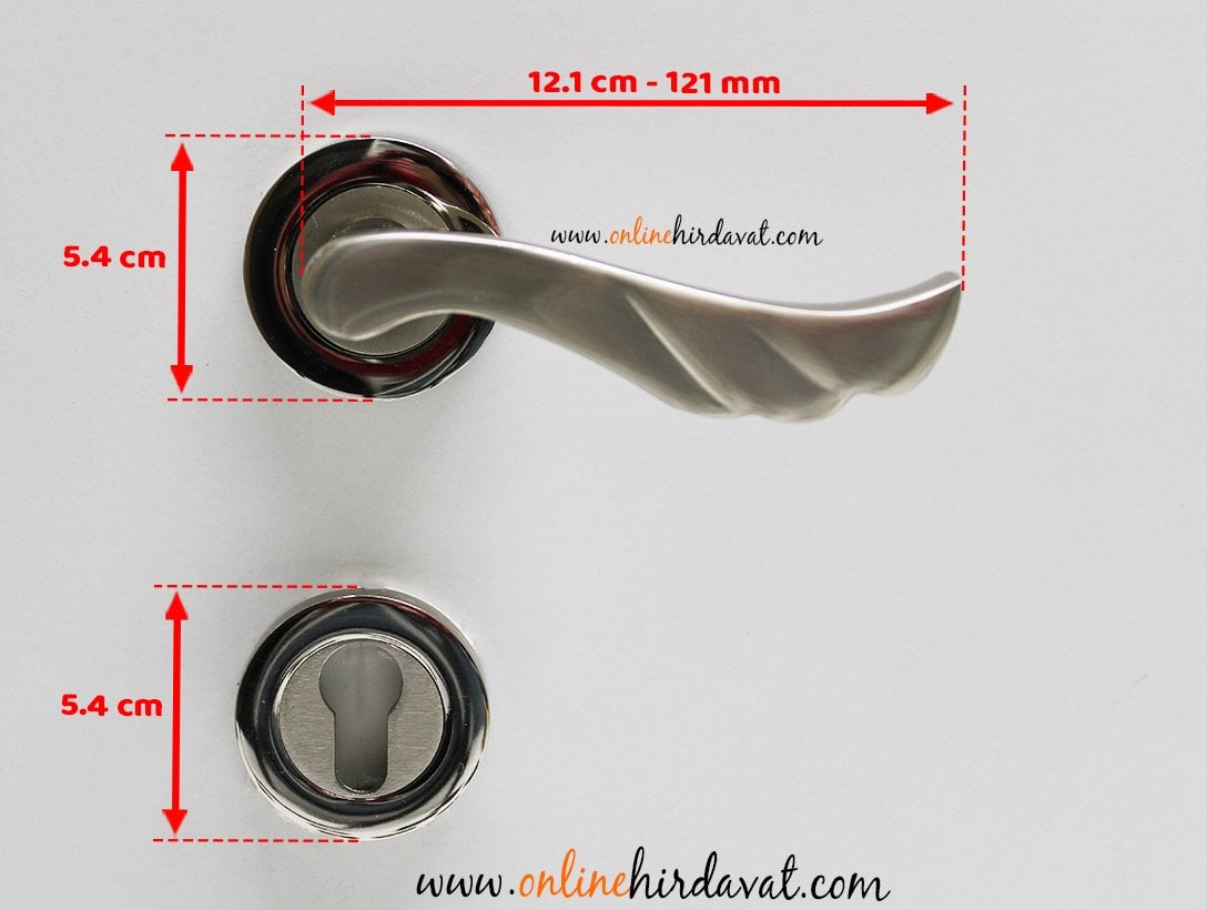 Hira Başak Nikel Saten Rozetli Kapı Kolu