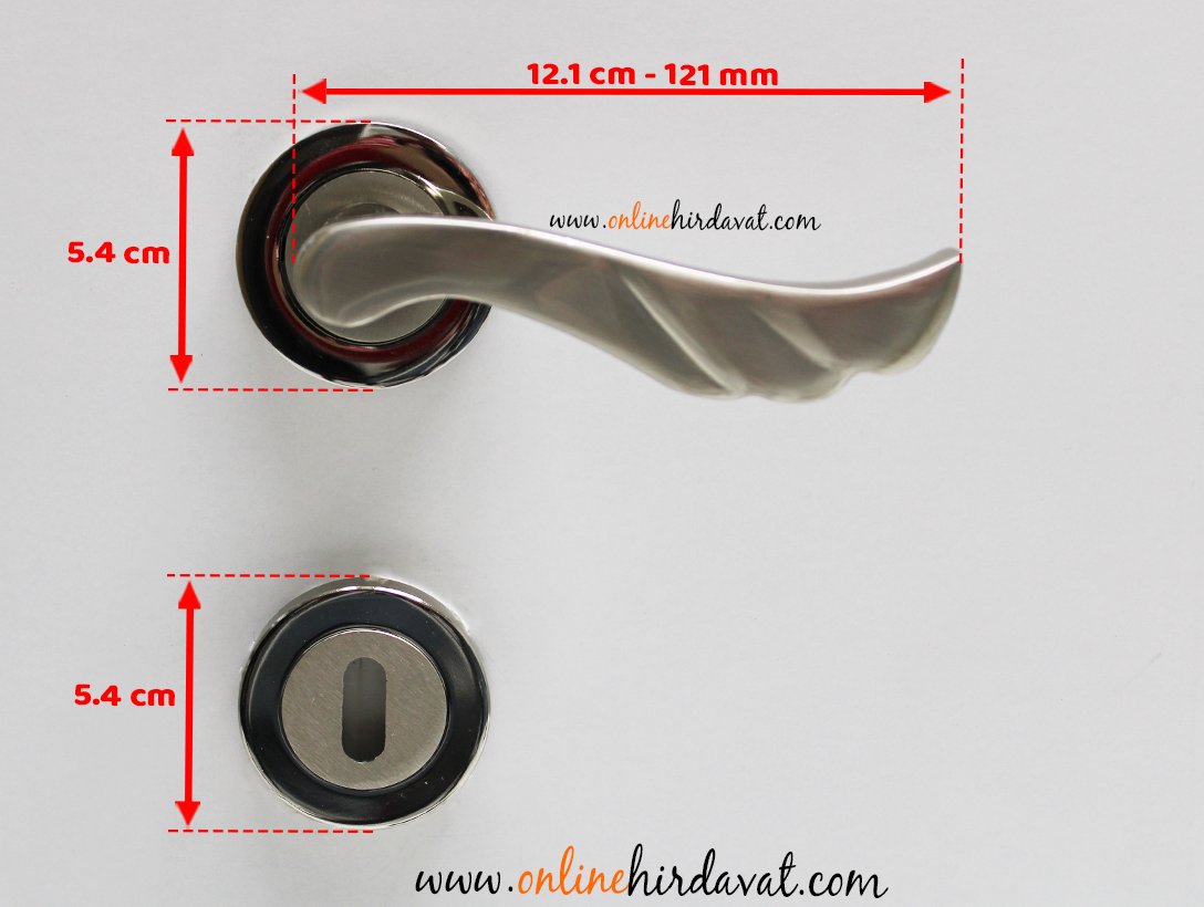 Hira Başak Nikel Saten Rozetli Kapı Kolu